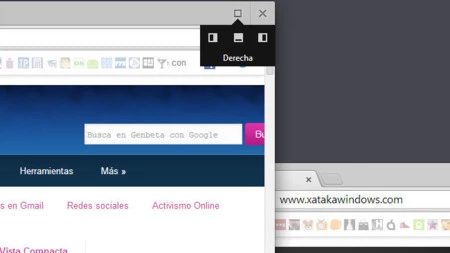 Chrome 32 en Windows 8, controles de posición de ventanas