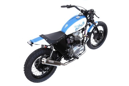 The Blue & White W650 Street Tracker
