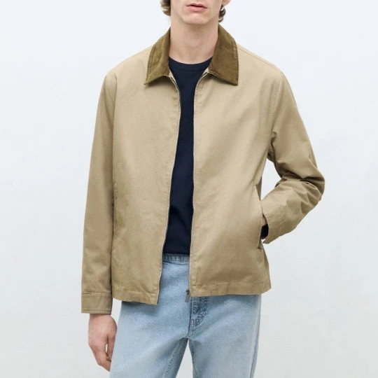 Dustin Cazadora algodón con cuello a contraste de hombre