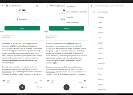 Google Assistant Lectura
