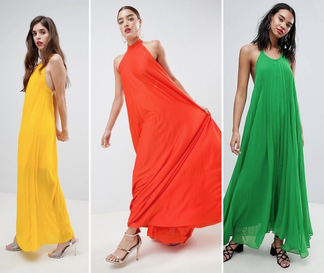 Vestidos Halter Color Asos