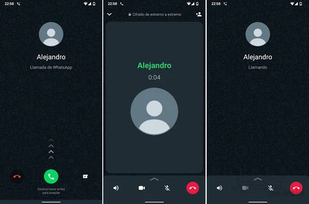 WhatsApp 通話用の新しいインターフェース