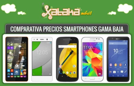 Comparativa precios con operadores: Moto E 4G, Lumia 535, Xperia E4g y otros gama básica