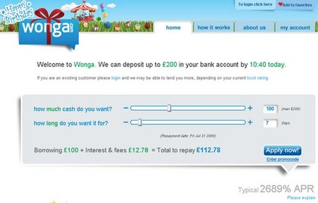 Wonga: préstamos rápidos al 3000% TAE ¡nos los quitan de las manos, hoygan!