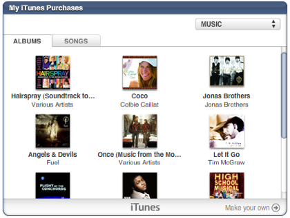 My iTunes, los widgets de Apple