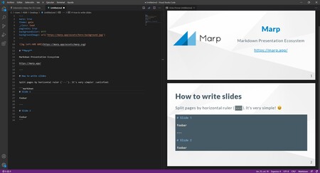 Marp, la herramienta que nos permite crear presentaciones en modo texto usando Markdown