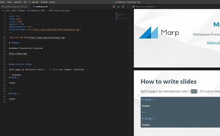 Marp, la herramienta que nos permite crear presentaciones en modo texto usando Markdown