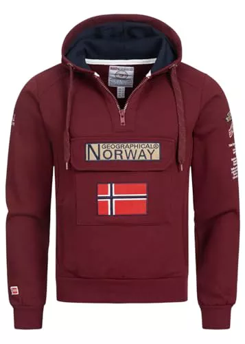 Geographical Norway - Sudadera DE Hombre GYMCLASS Burdeos