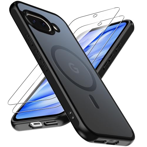 Natbok Magnética Funda para Google Pixel 9a con 2 Protector de Pantalla