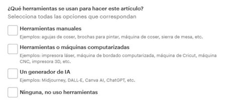 Ao publicar um artigo, você pode indicar que ele foi feito com IA.