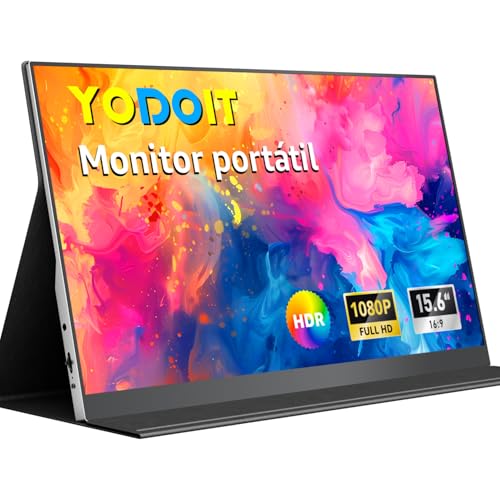 Yodoit Monitor Portátil 15.6 Pulgadas, IPS FHD 1080P