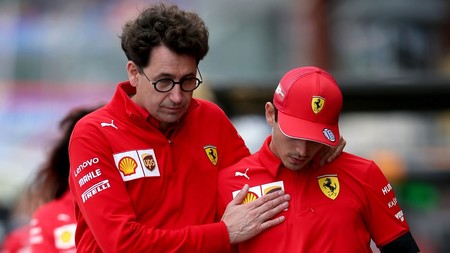 Binotto Leclerc Ferrari F1
