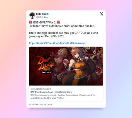 DFN Fuel gratis Epic games