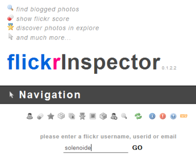 FlickrInspector, aplicación cotilla