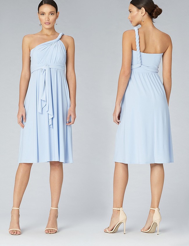 Vestido Corto Azul Cielo