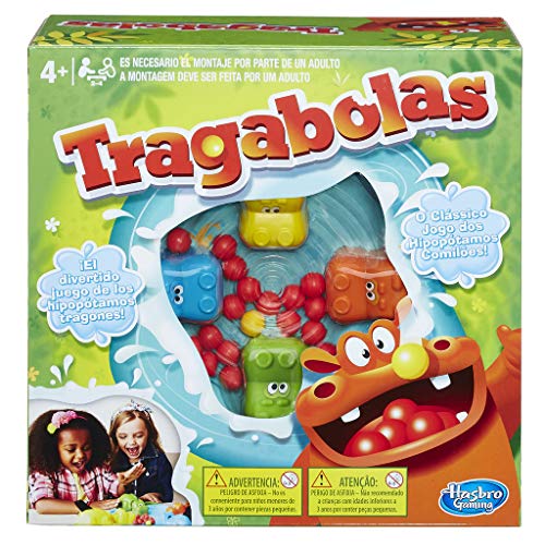Hasbro Gaming Tragabolas Juego de Mesa de Hipopótamos, Juguete Infantil para 2 Jugadores para Jugar con Familia y Amigos, Regalo para Niños y Niñas de 4 Años o Más
