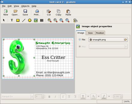 GLabels, editando etiquetas y tarjetas desde Linux