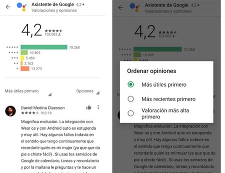 Google Play estrellas clasificación apps