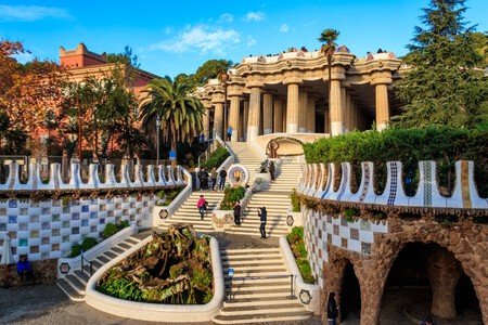 Park Guell de Antoni Gaudi, em Barcelona,