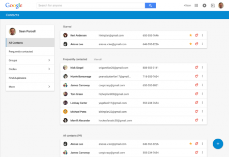 Así es el nuevo Google Contacts en la web: Material Design y centrado en simplificar e integrar