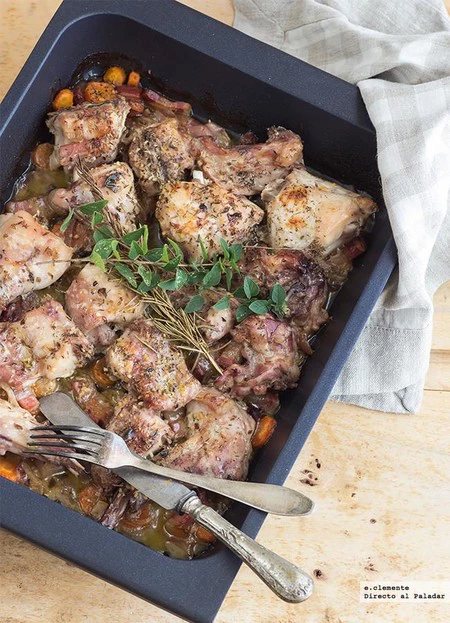 Ragú de conejo al vino blanco. Receta