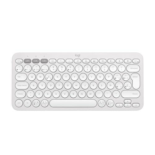 Logitech Pebble Keys 2 K380s, Teclado Bluetooth multidispositivo, accesos directos, estilizado y Portable