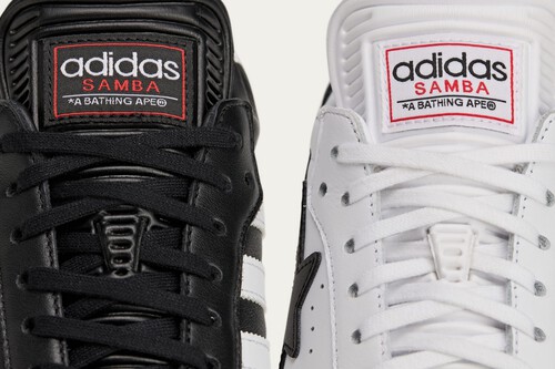 Adidas Y Bape Le Dan Un Giro Al Modelo Samba Con Un Toque Monocromatico Perfecto Para Llevar En Los Looks De Invierno
