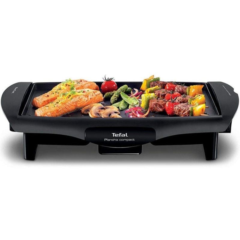 Plancha de asar eléctrica Tefal Compact CB500 termostato extraíble, apta para lavavajillas, 1800 W