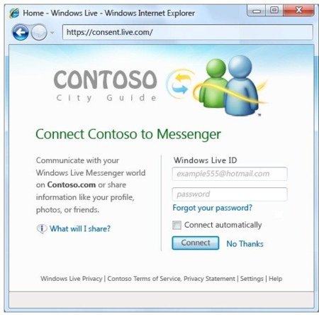 Messenger Connect, integración de Windows Live Messenger en Internet