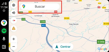 Globo de buscar minimalista en Google Maps