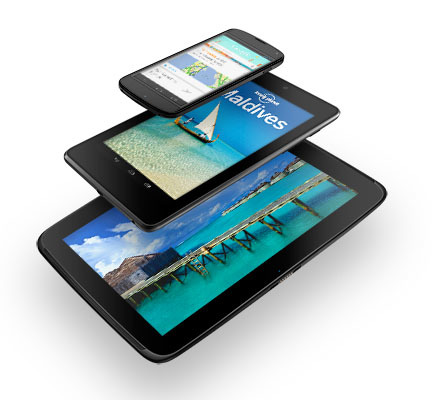 Nexus 4, Nexus 7 y Nexus 10
