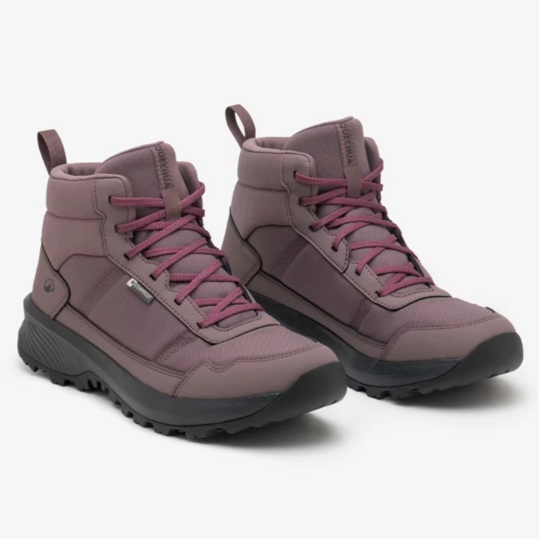 QUECHUA Zapatillas de senderismo impermeables mujer, NH100 Mid WP