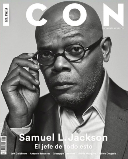 Me quedo hipnotizado con la mirada de Samuel L. Jackson en la portada de la revista Icon El País