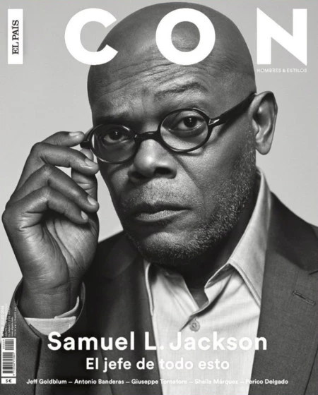 Me quedo hipnotizado con la mirada de Samuel L. Jackson en la portada de la revista Icon El País