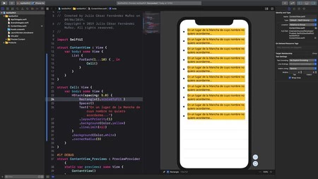 複数行フィールドを使用した SwiftUI の別の例