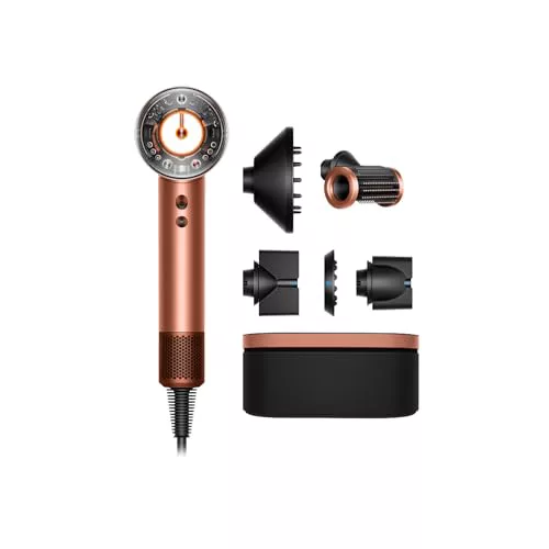 Dyson Supersonic Nural™ secador de pelo – Liso + Ondulado (Seda ámbar/Champán rosa)