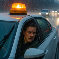 Frente a una borrasca como Claudia, activar la baliza V16 es una mala idea. Multas de hasta 30.000 euros tienen la culpa