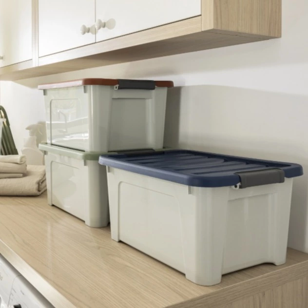 Lote de 3 cajas de plástico reciclado capacidad de 23L