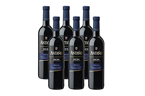 Antaño Crianza - Vino Tinto D.O Rioja - Pack de 6 Botellas x 750 ml