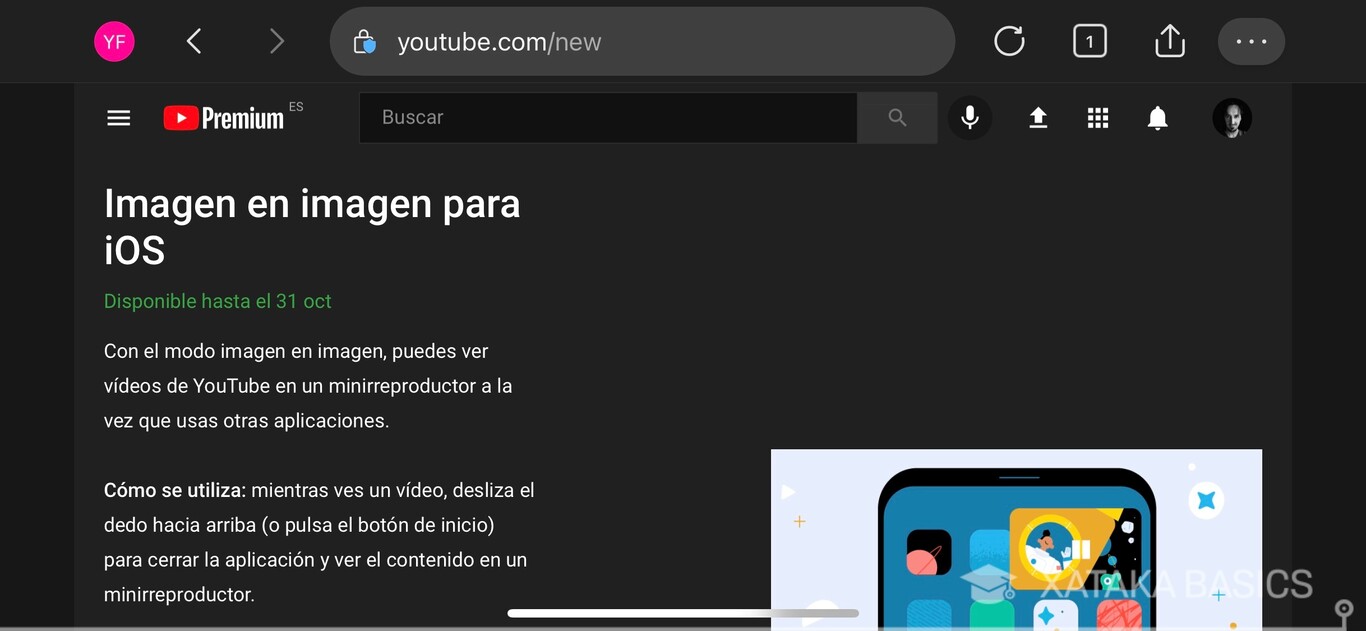 Cómo probar el modo PiP de YouTube en tu iPhone