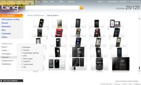 Bing Visual Search, un experimento de Microsoft para desplegar resultados de forma atractiva