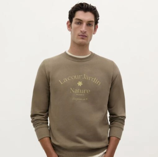 Scalpers - Sudadera de hombre de algod�n con estampado a contraste.