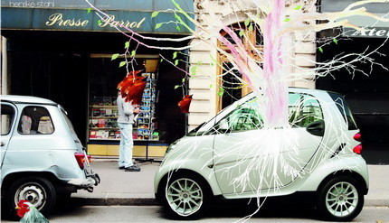Smart y el transporte sostenible a través del arte