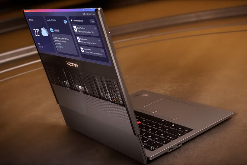 Nuevas laptops de Lenovo para 2026: pantallas automáticas y enrollables