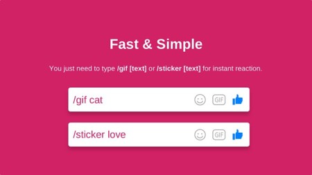 Envía GIFs animados y stickers en Facebook Messenger con un simple comando de texto