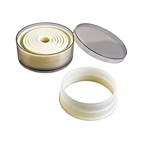 Ibili Corta MASAS Redondo Liso (9 PC), Stainless Steel