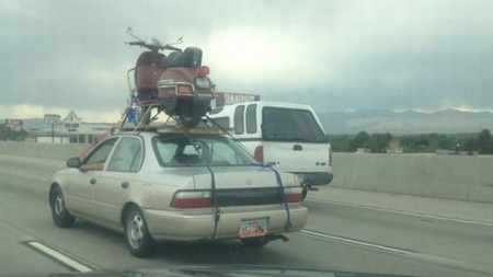 Transportando la moto