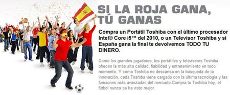 Toshiba niega las devoluciones de la promoción del mundial