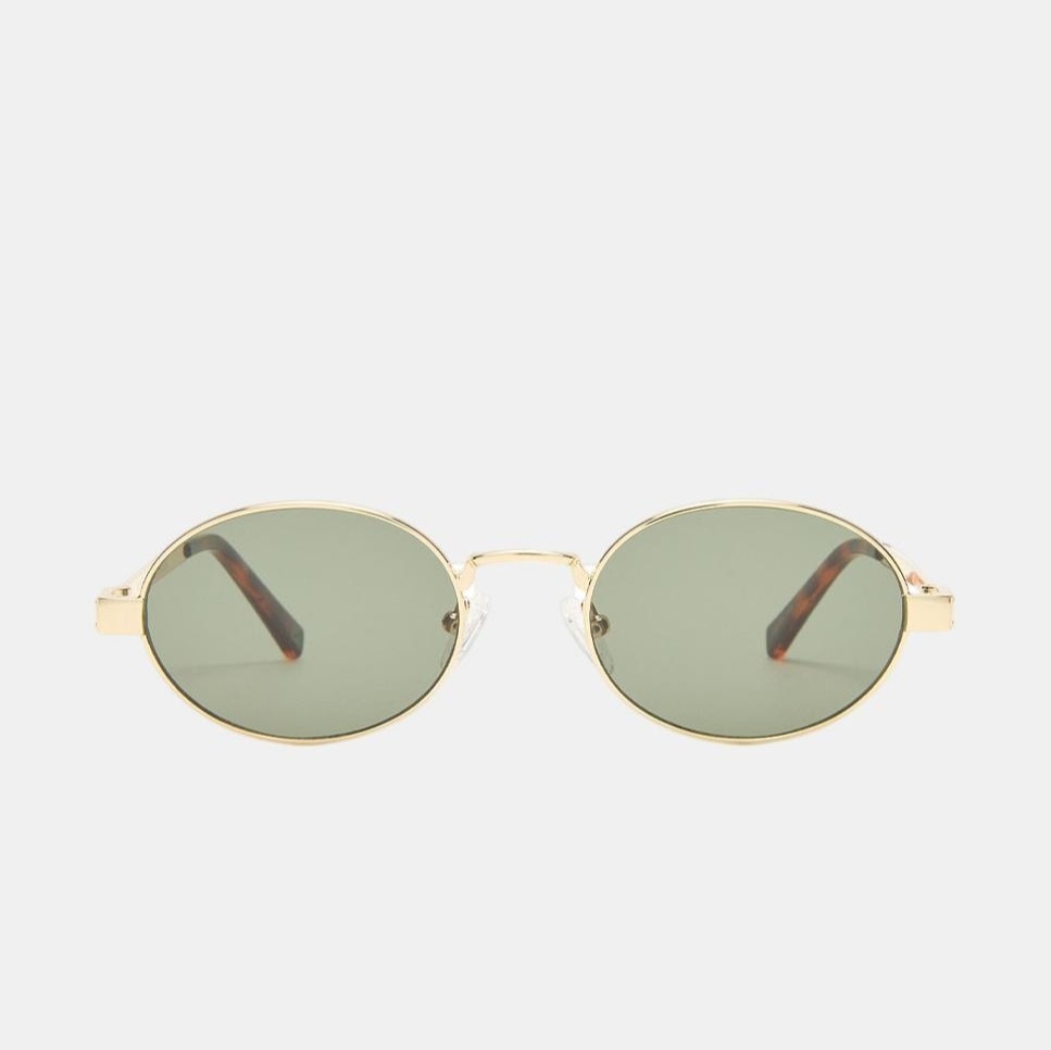 Gafa de sol unisex ovalada metalica Oro Le Specs

