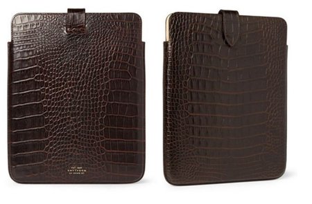 Complementa tu iPad con estilo con esta funda de piel efecto cocodrilo de Smythson